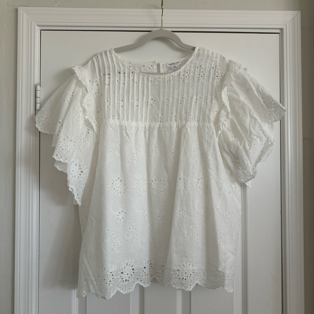 Chic Soul White Eyelet Top